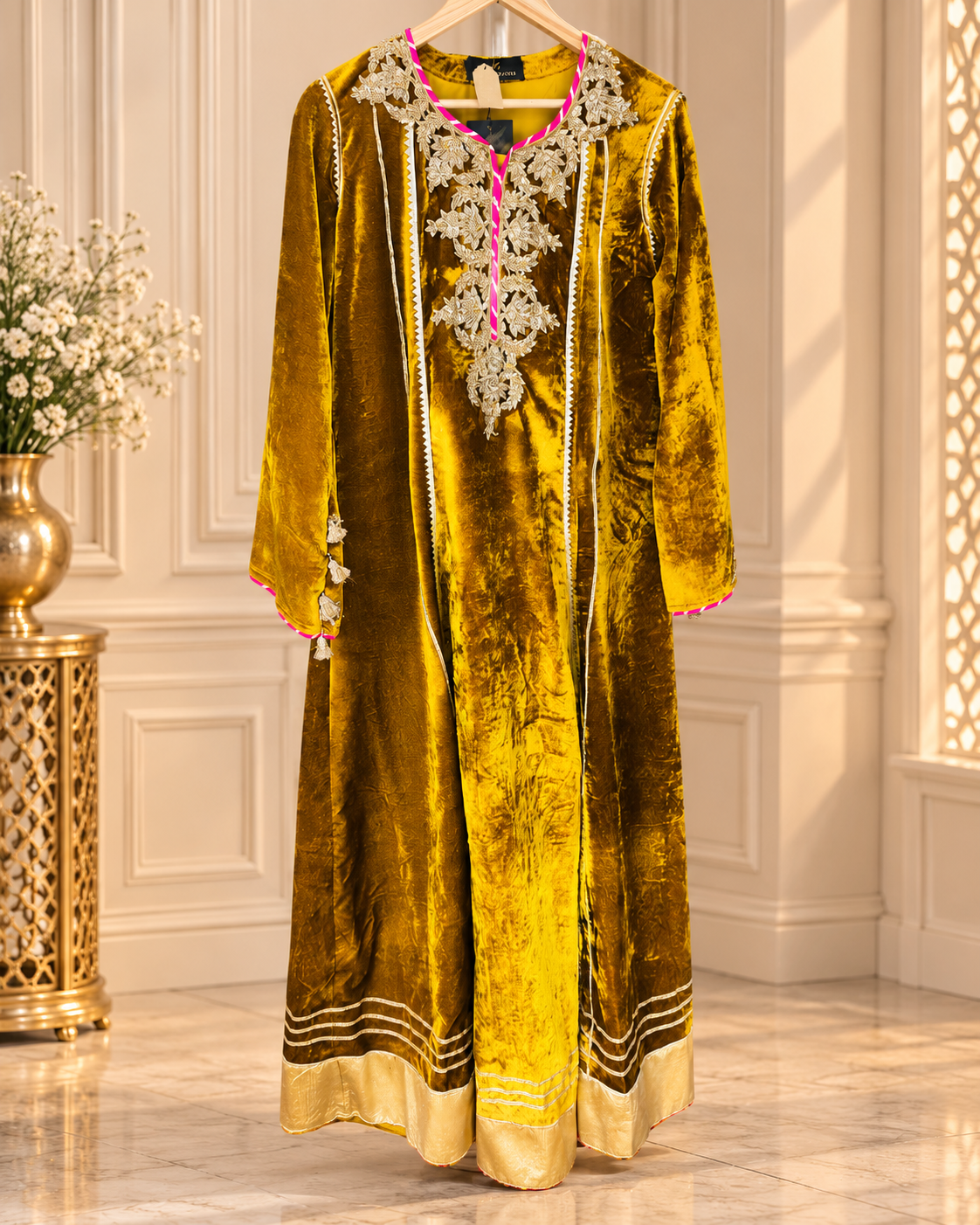Shahana Gold Gilt Anarkali
