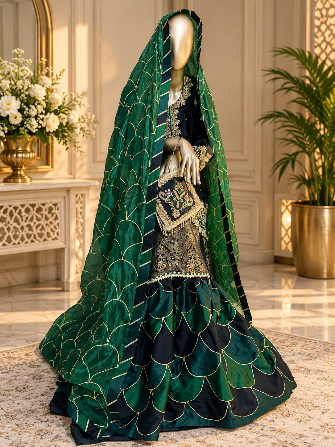 Siyahzar Gharara Set